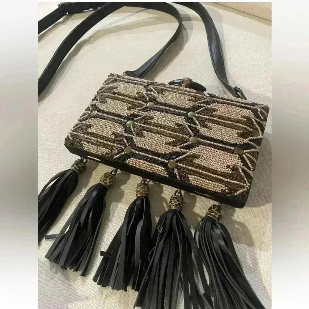 Mary Frances Beaded Crossbody Handbag OS EUC